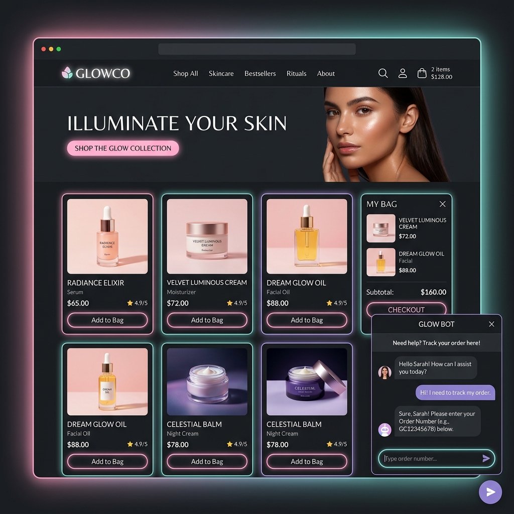 Glow E-commerce Mockup